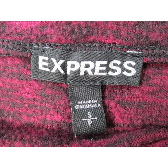 Express Womens Pencil Skirt Set Gray/burgundy Marled Knit Professional Stretch S - Picture 5 of 11